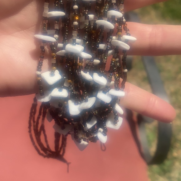 Native American handmade fetish necklace shell l heishi seed beads Apache Navajo - Picture 10 of 14